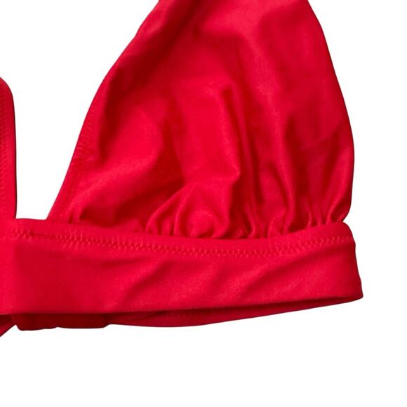 NWT J Crew DD Halter Tie Back Bikini Top Red Size S Small - Picture 2 of 6